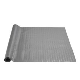 VEVOR Garage Floor Mat 3.9x6.56ft Vinyl Garage Flooring Roll Anti-Slide Diamond Texture Silver Garage Mats for Under Car 25.6sqft Covering Space DIY P