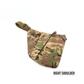 Men's Nylon Shoulder Bag; Multifunctional Concealed Tactical Storage Bag; Holster (Color: CP Right, Material: Nylon)