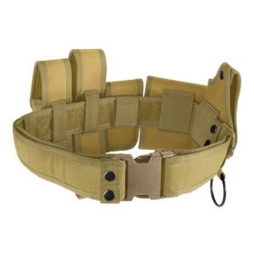 Adjustable Utility Tools Belt Law Enforcement Quick-Release Belt (Color: Khaki, Type: Tools Belt)