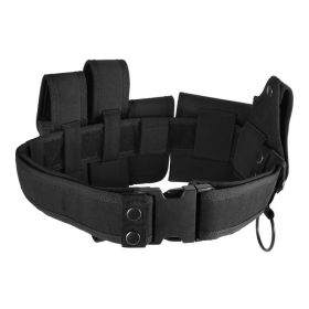 Adjustable Utility Tools Belt Law Enforcement Quick-Release Belt (Color: Black, Type: Tools Belt)