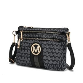 MKF Collection Tarren Signature Crossbody/ Wristlet by Mia k (Color: Black, Material: Polycarbonate)