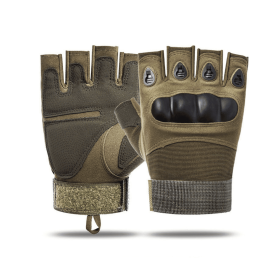 Tactical Fingerless Airsoft Gloves for Outdoor Sports (Color: Green, size: XL)