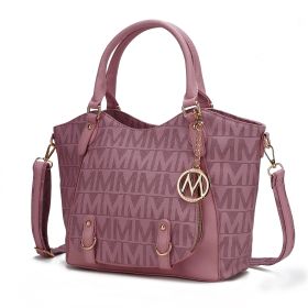 MKF Collection Fula Signature Satchel Bag by Mia k (Color: Lavender, Material: Polycarbonate)
