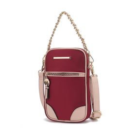 MKF Collection Sue Practical and Funtional Crossbody bag by Mia K. (Color: Wine blush, Material: Nylon)
