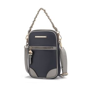 MKF Collection Sue Practical and Funtional Crossbody bag by Mia K. (Color: Charcoal light grey, Material: Nylon)