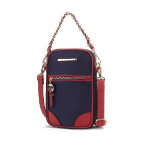 MKF Collection Sue Practical and Funtional Crossbody bag by Mia K. (Color: Navy wine, Material: Nylon)