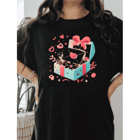 Casual Women's Cotton T-Shirt with Bow Detail - Trendy and Comfortable for Every Season (Style: 126)