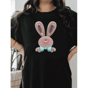 Casual Women's Cotton T-Shirt with Bow Detail - Trendy and Comfortable for Every Season (Style: 139)