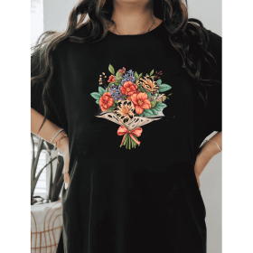 Casual Women's Cotton T-Shirt with Bow Detail - Trendy and Comfortable for Every Season (Style: 146)