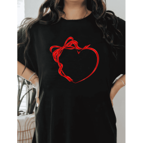 Casual Women's Cotton T-Shirt with Bow Detail - Trendy and Comfortable for Every Season (Style: 172)