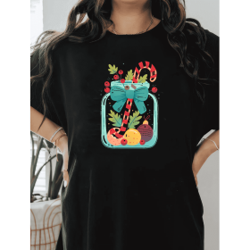 Casual Women's Cotton T-Shirt with Bow Detail - Trendy and Comfortable for Every Season (Style: 82)