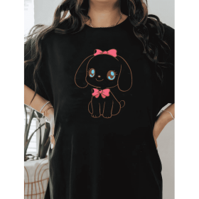 Casual Women's Cotton T-Shirt with Bow Detail - Trendy and Comfortable for Every Season (Style: 408)