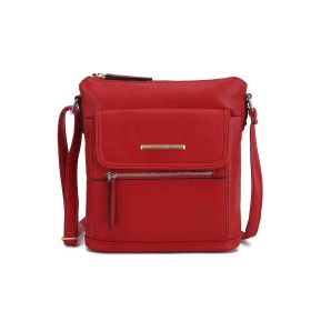MKF Collection Triss Crossbody Bag For Women's Handbag, Perfect for Everyday Use, Travel, and Casual Outings by Mia K (Color: Red, Material: Vegan Leather)