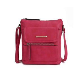 MKF Collection Triss Crossbody Bag For Women's Handbag, Perfect for Everyday Use, Travel, and Casual Outings by Mia K (Color: Fuchsia, Material: Vegan Leather)