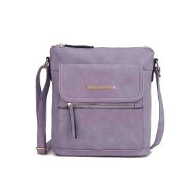 MKF Collection Triss Crossbody Bag For Women's Handbag, Perfect for Everyday Use, Travel, and Casual Outings by Mia K (Color: Lilac, Material: Vegan Leather)