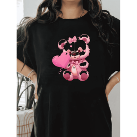 Casual Women's Cotton T-Shirt with Bow Detail - Trendy and Comfortable for Every Season (Style: 278)