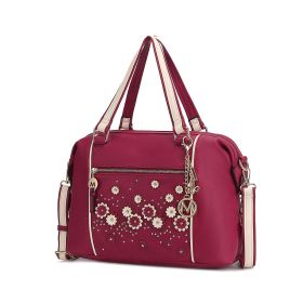 MKF Collection Francis Tote Women's Bag by Mia K (Color: Burgundy, Material: Vegan Leather)