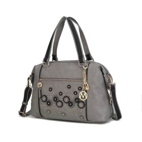 MKF Collection Francis Tote Women's Bag by Mia K (Color: Charcoal, Material: Vegan Leather)