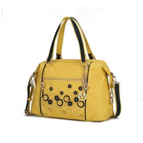 MKF Collection Francis Tote Women's Bag by Mia K (Color: Yellow, Material: Vegan Leather)