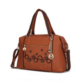 MKF Collection Francis Tote Women's Bag by Mia K (Color: Cognac, Material: Vegan Leather)