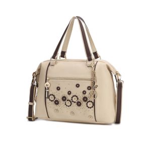 MKF Collection Francis Tote Women's Bag by Mia K (Color: Beige, Material: Vegan Leather)